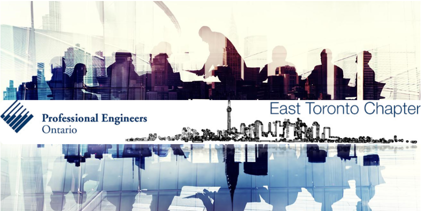 Professional Engineers Ontario East Toronto Chapter Business Meeting with Toronto Skyline