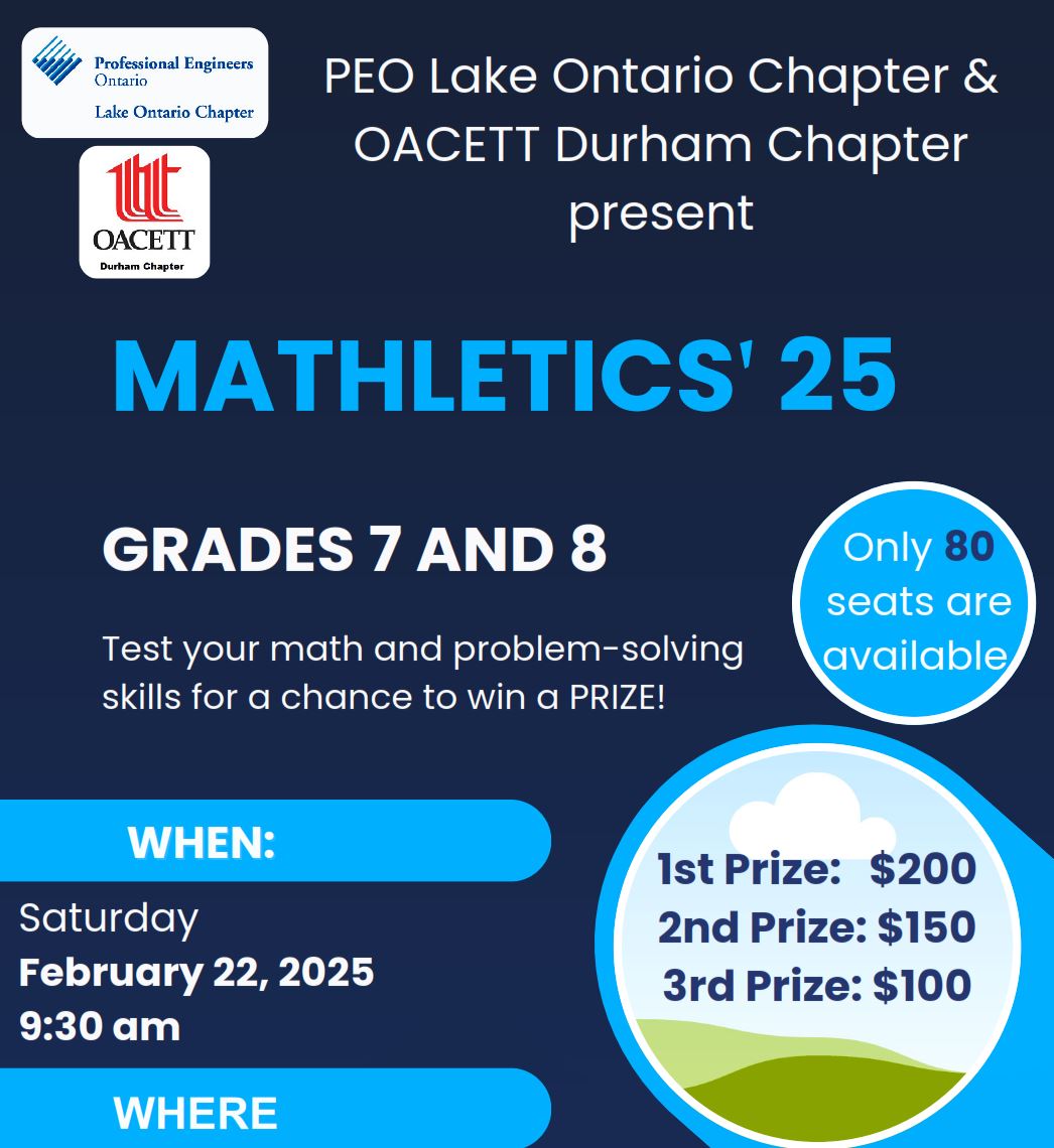 Poster for Mathletics competition